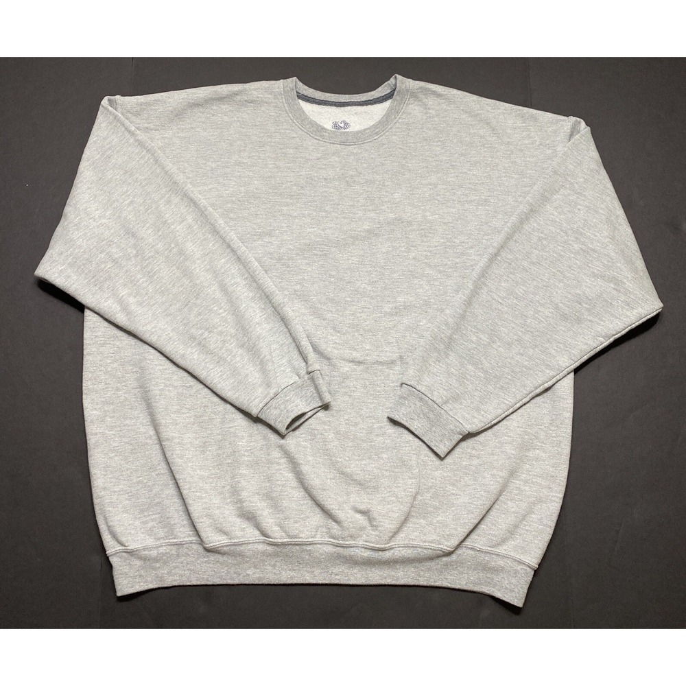 Fruit Of The Loom Men's Sweatshirt Size 3XL Gray Fleece Long Sleeve Pullover